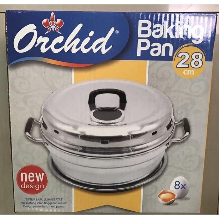 ORCHID BAKING PAN 28 CM UKURAN 8 TELUR ORIGINAL MURAH AWET ASLI
