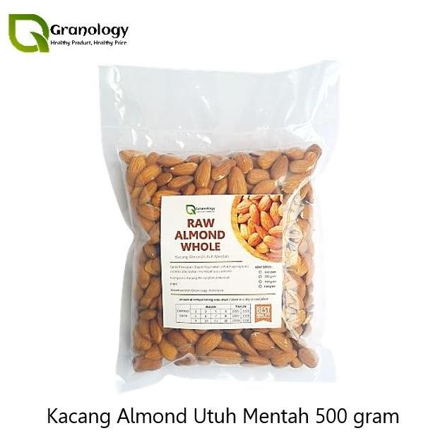 

Kacang Almond Whole Mentah / Raw Almond Whole - 500 gram