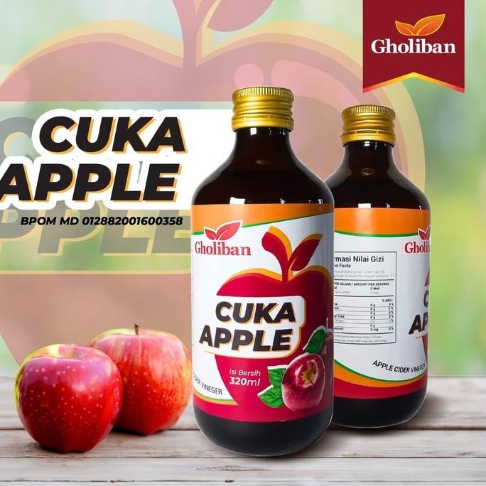 

JH8 Cuka Apple Cider Vinegar Gholiban 330ml Murni Organik With the mother Cuka Apel Batu Malang Halal BPOM