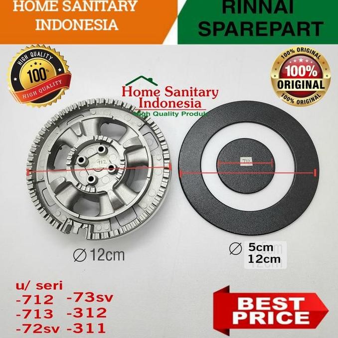 Large Burner RINNAI RB 712 , rb 312, Rb 713 rb 72sv Kompor Gas Tanam RINNAI original