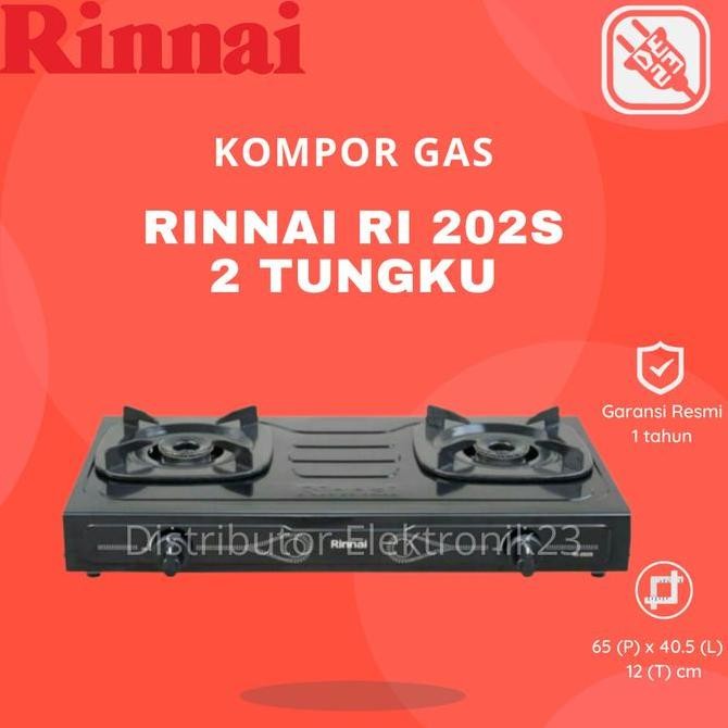 TERBARU Rinnai RI-202S Kompor Gas 2 Tungku Rinnai rinai