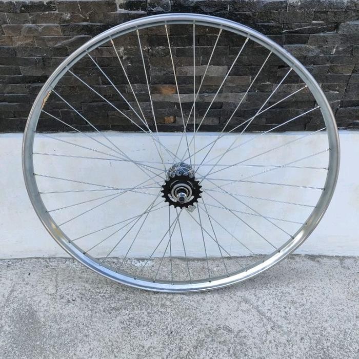 Roda Jadi Sepeda Onthel Velg Araya 28 Jawa Jowo Unta Unto Wheelset Ontel Depan Belakang Chrome Krom 