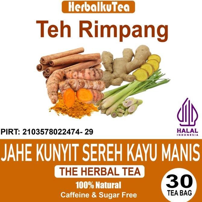 

JH8 Teh Jahe Kunyit Sereh Kayu Manis isi 30 Tea Bag Minuman Herbal Instant