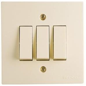 [Expert] Broco Saklar Triple IB CREAM / Saklar Lampu isi 3 GROSIR