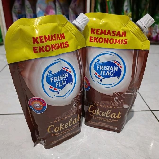 

JH8 (PAKET 2 POUCH) FRISIAN FLAG Susu Kental Manis Cokelat Chocolate 545ml