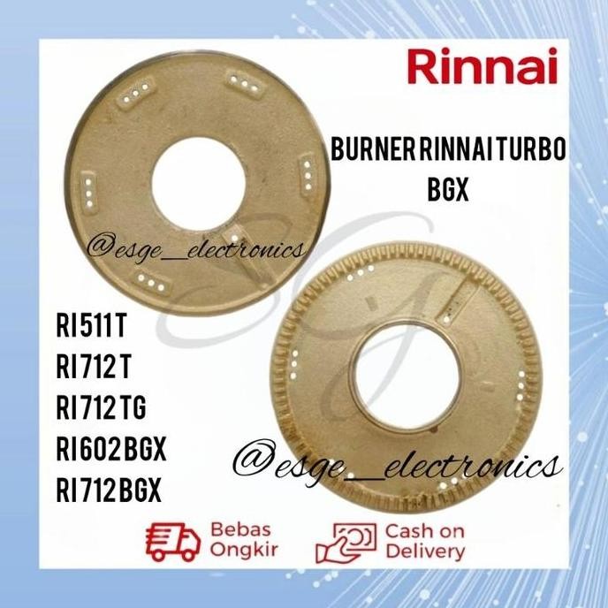 Kualitas terbaik] BURNER KOMPOR GAS RINNAI BURNER RINNAI RI 712 BGX RI 712 T RI 712 TG RI 602 BGX RI