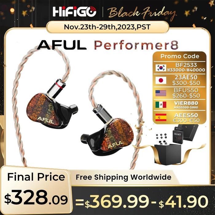 AFUL Performer 8/Performer8 Hybrid Drivers Wired Earphones 1DD+ 7BA