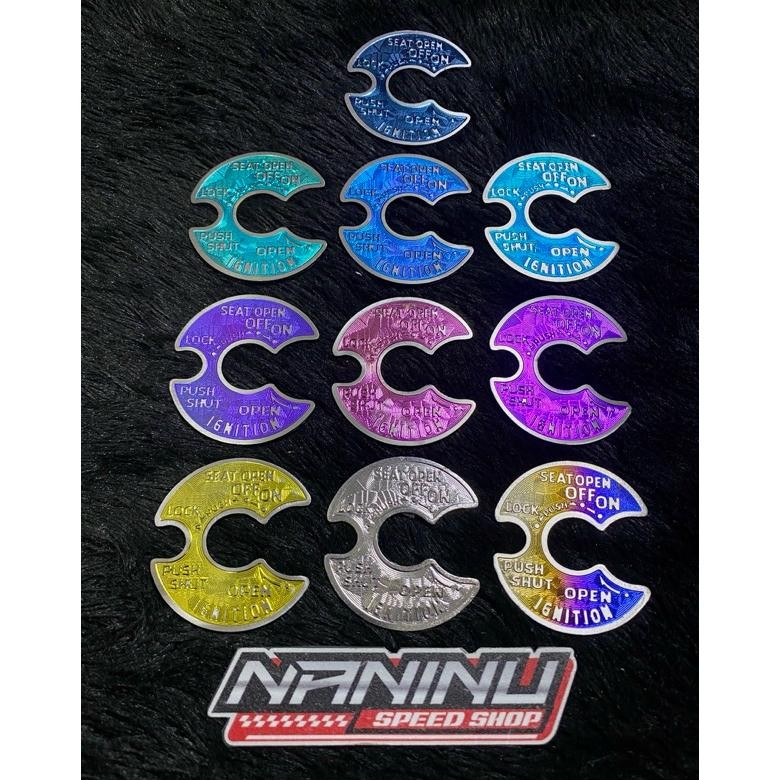Emblem Titanium Cover Kunci Nmax Old & Aerox Old Original Vietnam AST