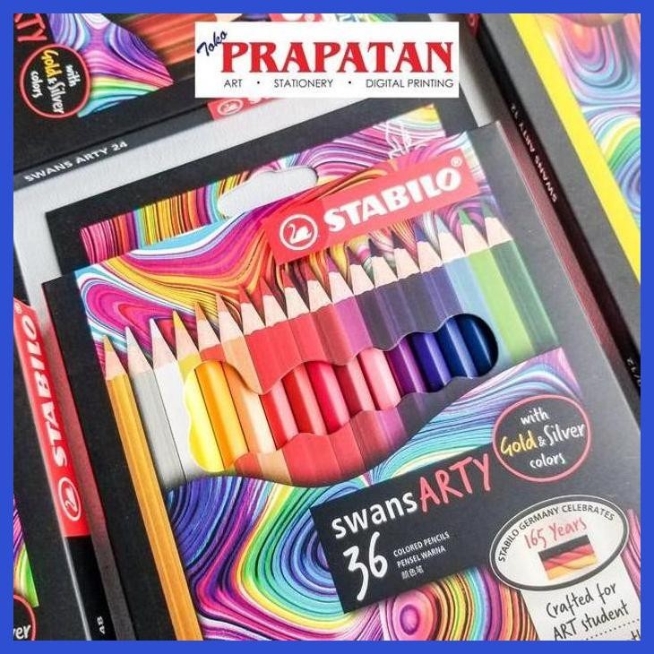 

( SEKOLAH / LUKIS ) DISCOUNT PENSIL WARNA STABILO SWANS ARTY 12/24/36/48 | PENSIL WARNA (SENI / MENGGAMBAR / ART / KERAJINAN ) PRIVASI AMAN