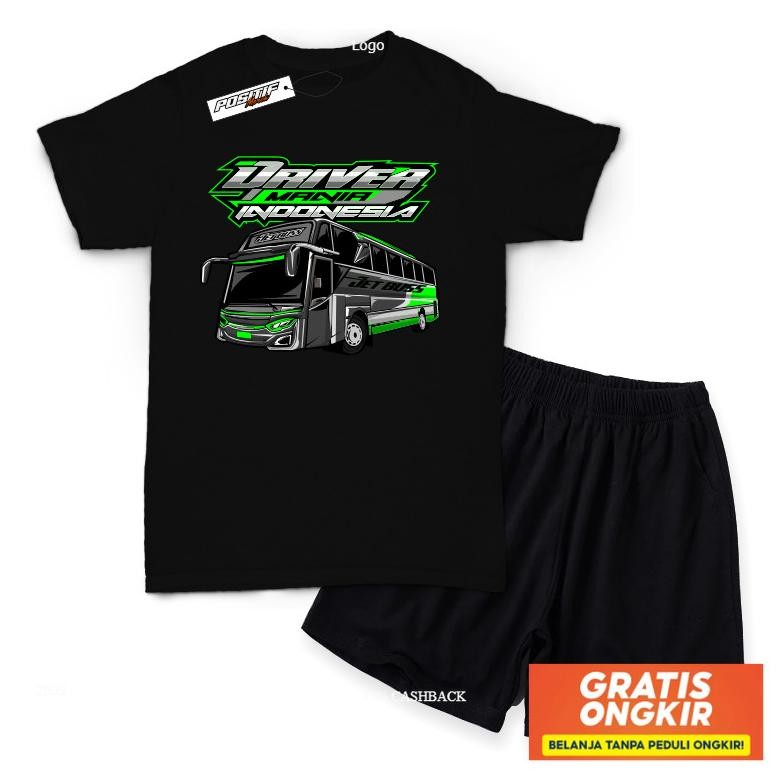 Baju Kaos Anak Setelan Driver Muda Bus Truk Sopir Ready