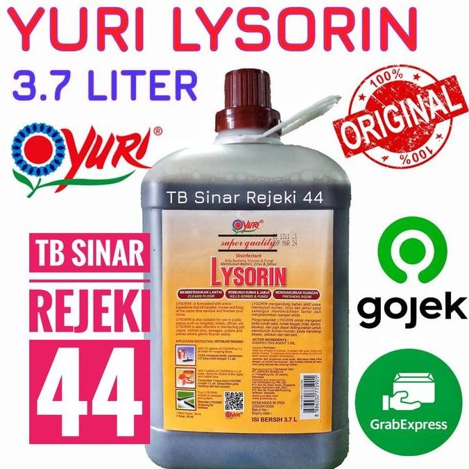 Sale Yuri Lysorin Jerigen 3.7 Liter Cairan Karbol Desinfektan Disinfektan