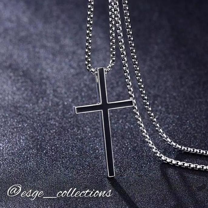 ```````] KALUNG PRIA SALIB KALUNG TITANIUM KALUNG BAJA TITANIUM KALUNG PANJANG