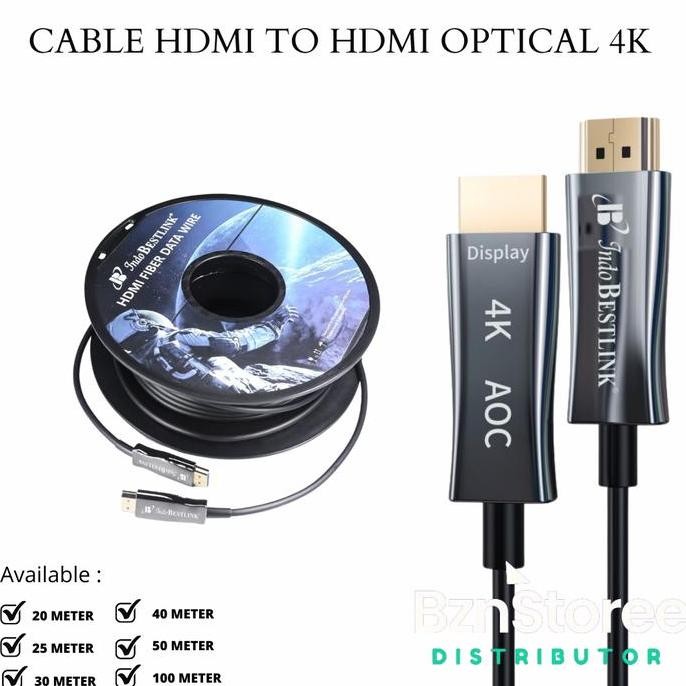 Buruan serbu] Kabel hdmi to hdmi optical 4k 25meter / Kabel hdmi optic 25m 4k