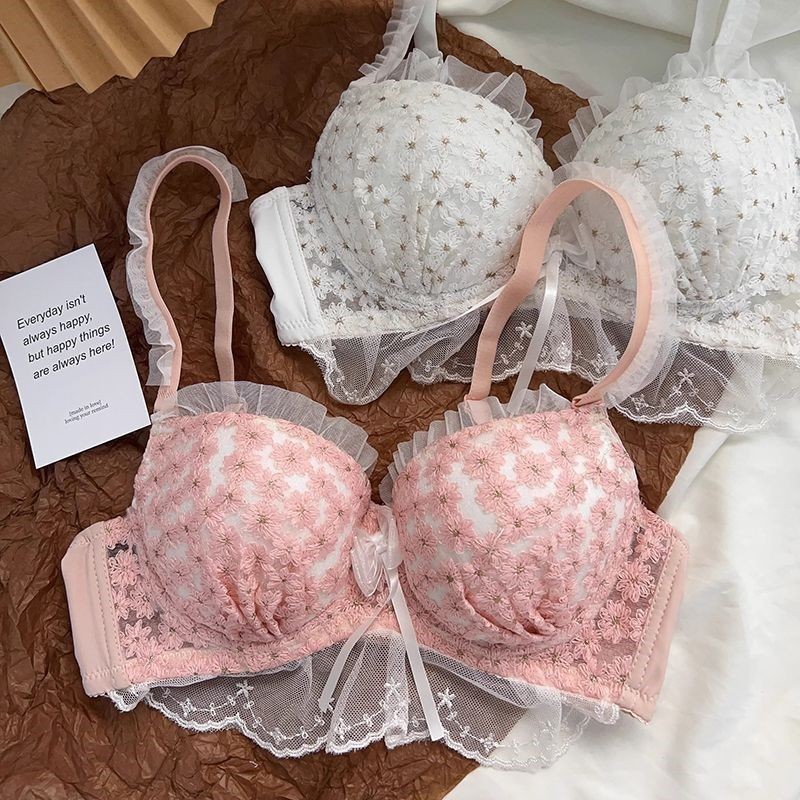 Pakaian Dalam Lolita Gaya Jepang Bra Renda Bordir