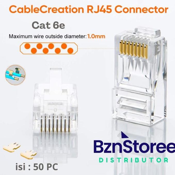 ] Konektor Connector Kepala LAN RJ45 CAT6 UTP Indoor Outdor / RJ45 Cat 6 Cat 6a