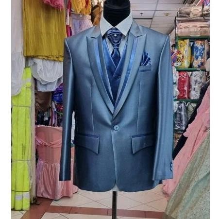 Jas Pengantin Pria Biru Denim/Jas Wedding Pria Biru Denim/Jas Wedding Denim /Jas Pria Blue Sage/Jas 