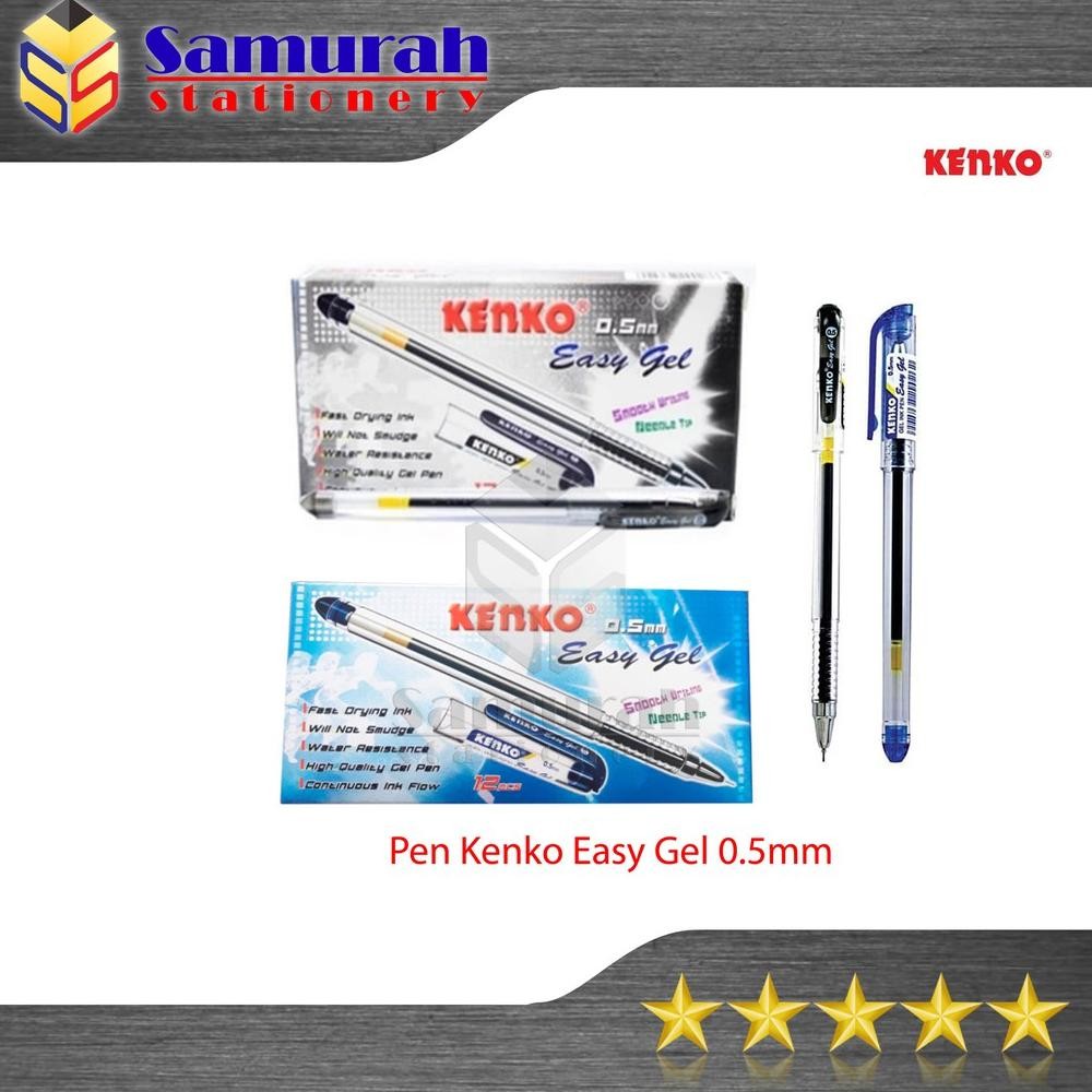 

Pen Gel Kenko Easy Gel 0.5 mm / Pen Gel Cair 0.5mm / Pulpen Cair Kenko .05 mm / Pena Lancip Cair Gel DiM