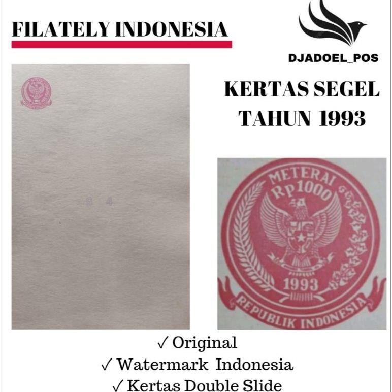 

KERTAS SEGEL TAHUN 1993 Double Asli DiM