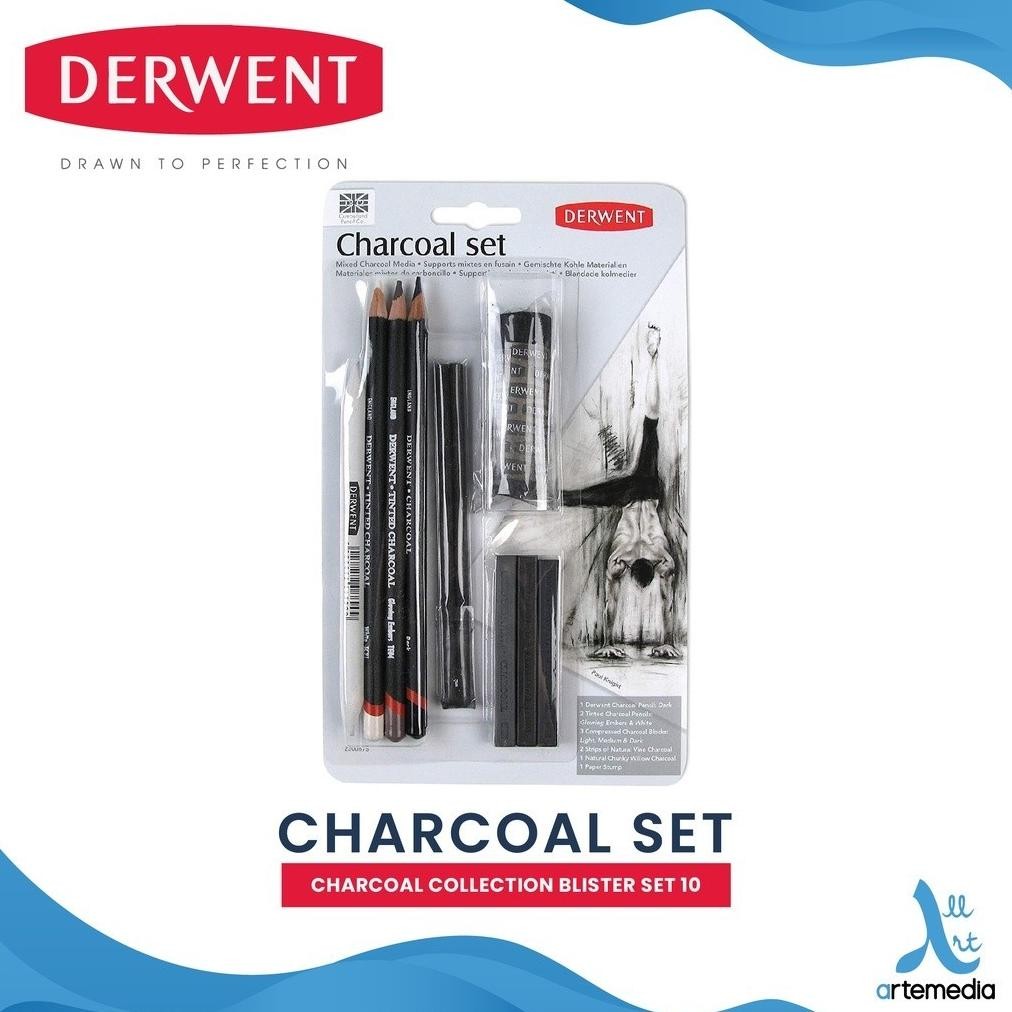 

Derwent Charcoal Collection 10 Blister Set Pensil Arang DiM