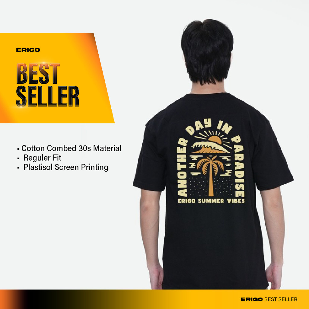 ORI Erigo T-Shirt Vibes Black - Kaos Unisex