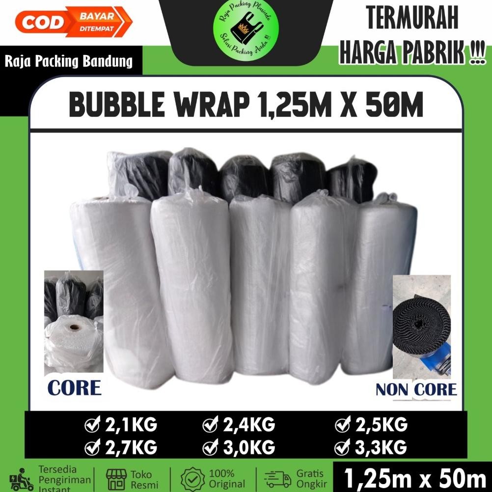 

Bubble Wrap Bening - Hitam 1 Roll FULL 1.25M x 50M 2,5KG Murah EKONOMIS Babble Warp Buble wrap Rol DiM