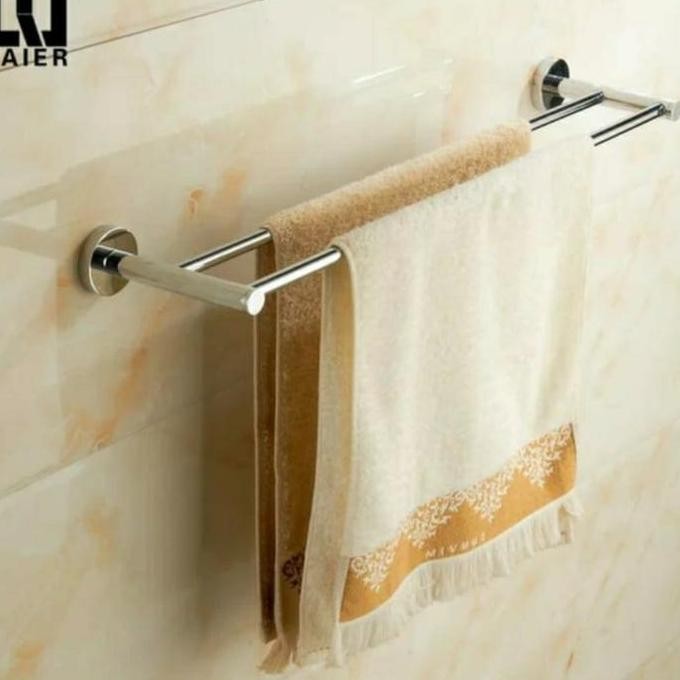 Rak Handuk Stenlis 70Cm . Jemuran Handuk . Gantungan Handuk
