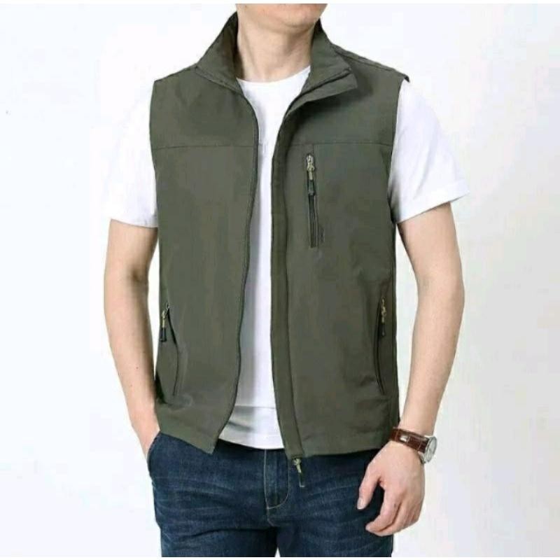 Jaket Rompi Pria Terbaru - Rompi Vest Motor / Rompi Keren / Rompi Taslan New Best Quality 100% Origi