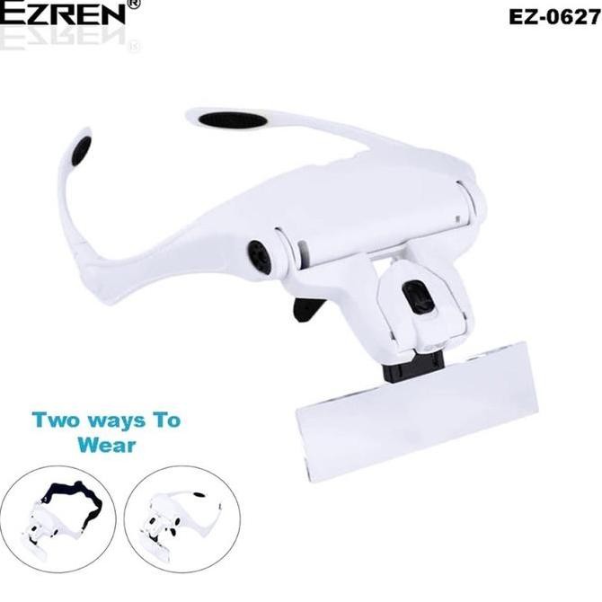 

Sale Ezren Ez-0627 Kacamata Pembesar Reparasi Jam 5X Magnifier 2 Led