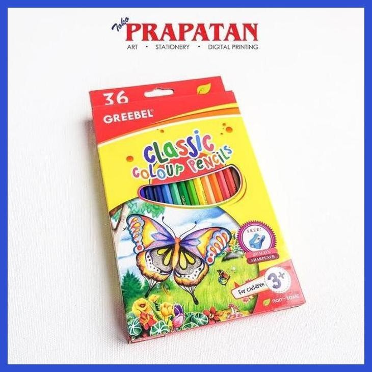 

( SEKOLAH / LUKIS ) DISCOUNT PENSIL WARNA GREEBEL 36 WARNA / CLASSIC COLOUR PENCILS (SENI / MENGGAMBAR / ART / KERAJINAN ) GOOD QUALITY