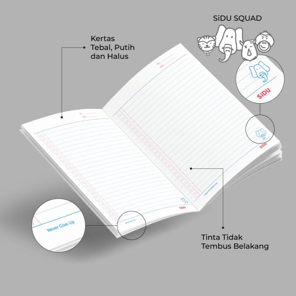 

SiDU Buku Tulis Special Edition "SiDU Squad" 58 Lembar - 10 buku