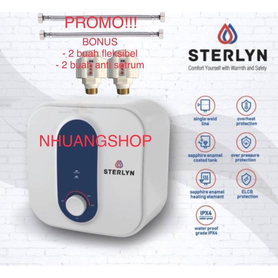 NEW PROMO WATER HEATER LISTRIK STERLYN ORIGINAL 15 LITER ELECTRIC WATER HEATER [terbaik][terlaris]