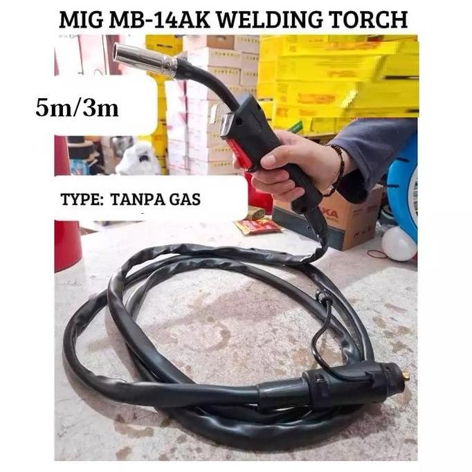Mb-14Ak Stang Las Torch Mig Mb-14Ak 3M Mig Welding Touch Tanpa Gas
