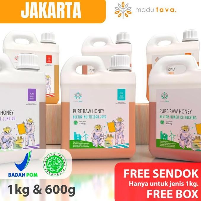 

NEW Madu Murni Asli Tava 1kg Nektar Bunga 100% Pure Raw Honey Sarang Alami READY