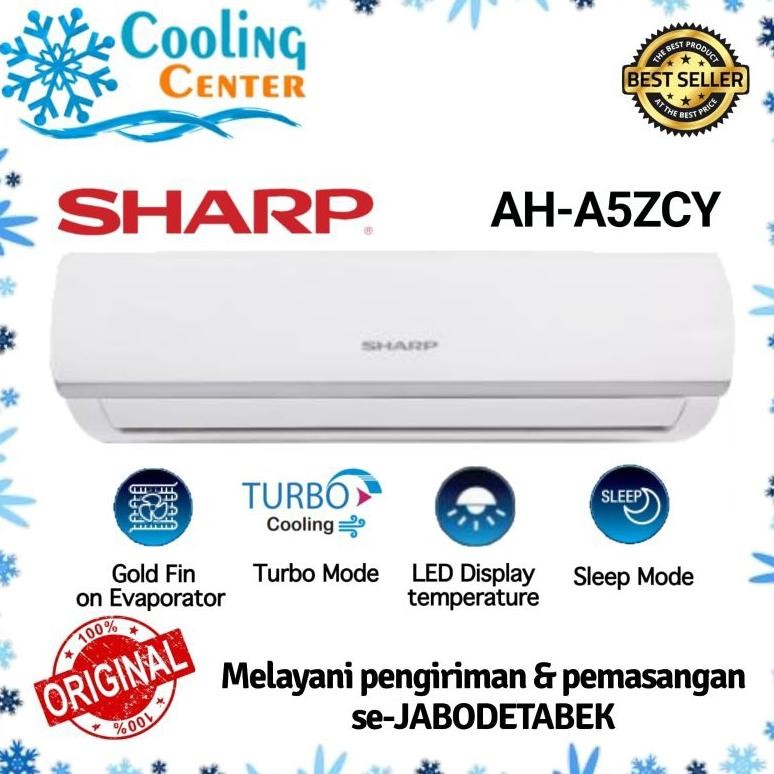 NEW AC SHARP AH - A 5 ZCY 0,5 PK AH-A5ZCY LOW WATT + PASANG INSTALASI [terbaik][terlaris]