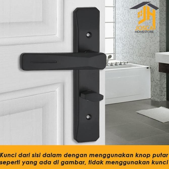 Gagang Pintu Kamar Mandi Full Set Murah / Minimalis/ Kunci Knop