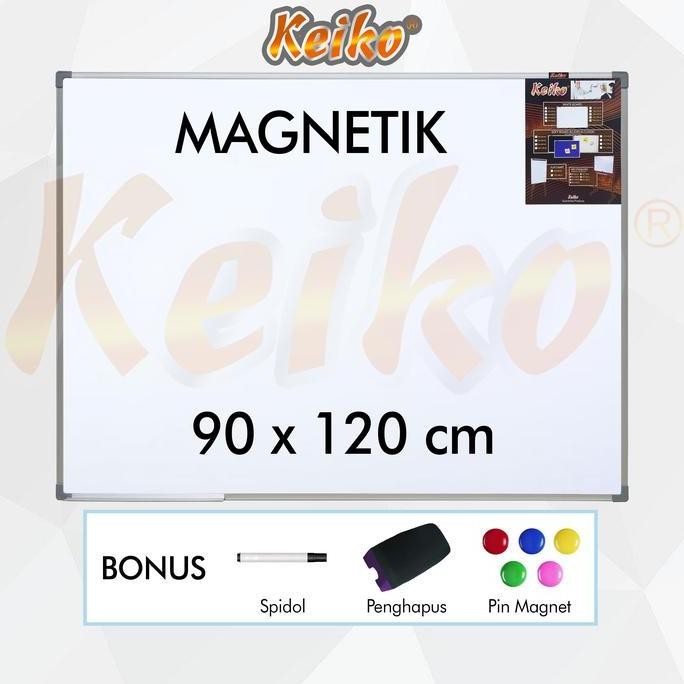 

TERLARIS - Papan Tulis Whiteboard Gantung Magnet Single Face Keiko 90 x 120 cm