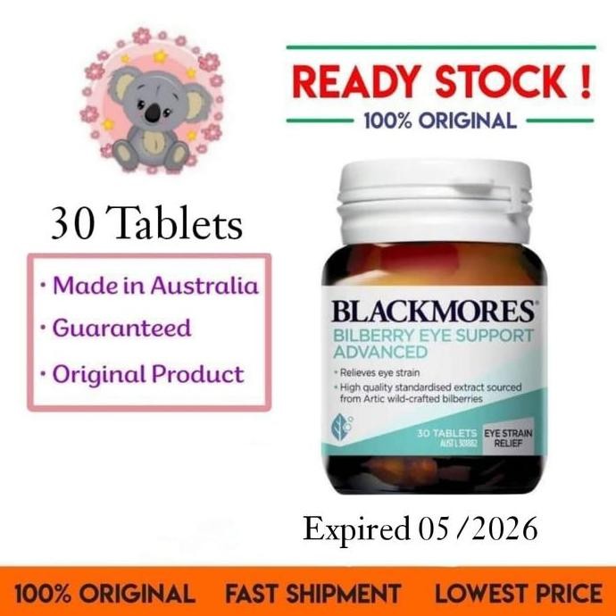 Blackmores bilberry eye support advanced vitamin A 30 tablets