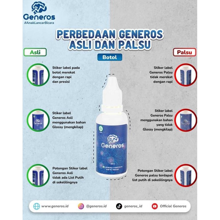 GENEROS Speech Delay Original Asli Generos Vitamin Nutrisi Otak Anak