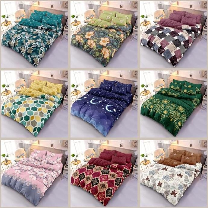 Illusions - Bed Cover SET SPREI RUMBAI King (180x200) Terlaris pilihan