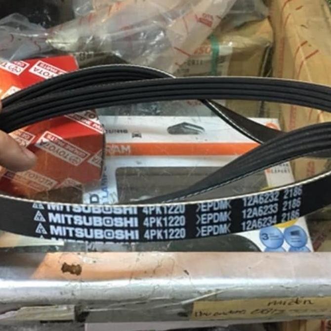FAN BELT YARIS 4PK1220 MITSUBOSHI TALI KIPAS VIOS NEW 4PK 1220 FANBELT