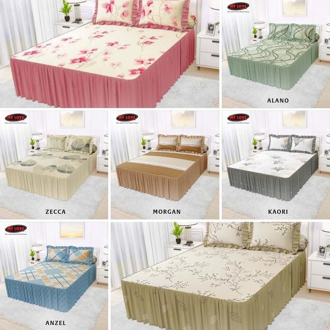 Sprei My Love Rumbay Tinggi 30 / UK 160x200 No. 2 / Sprei My Love / Seprei Renda tinggi rumbay 50