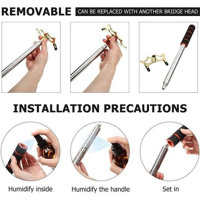 Low Spider Rest Head Brass Stick Biliar Billiard Lipat Kepala Cagak Stick Dari Kuningan