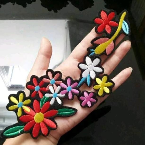 

*****] patch bunga warna warni 20cm