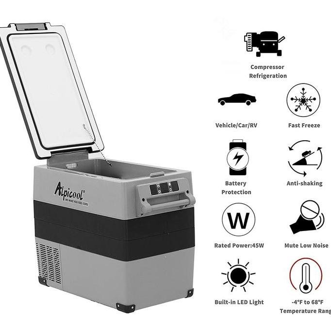 ''Terlaris" Kulkas Portable Travel Mobil Camping Fridge Freezer L Mudik Lebaran / Kulkas Mobil Porta