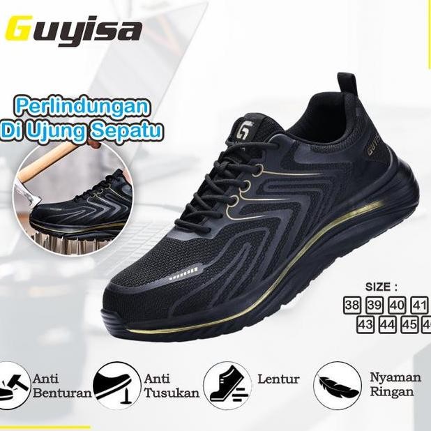Guyisa Sepatu Sneakers Safety Sport Bla Death Mask Sepatu Safety Sport Sepatu Kerja Sepatu Pak Sepat