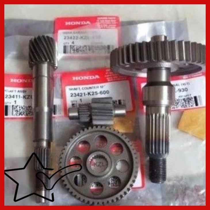 [SPB] GIGI GEAR GARDAN RASIO SET AS PULLY AS RODA BEATF1 SCOOPY SPACY VARIO 110 INJEKSI HONDA K25 KZ