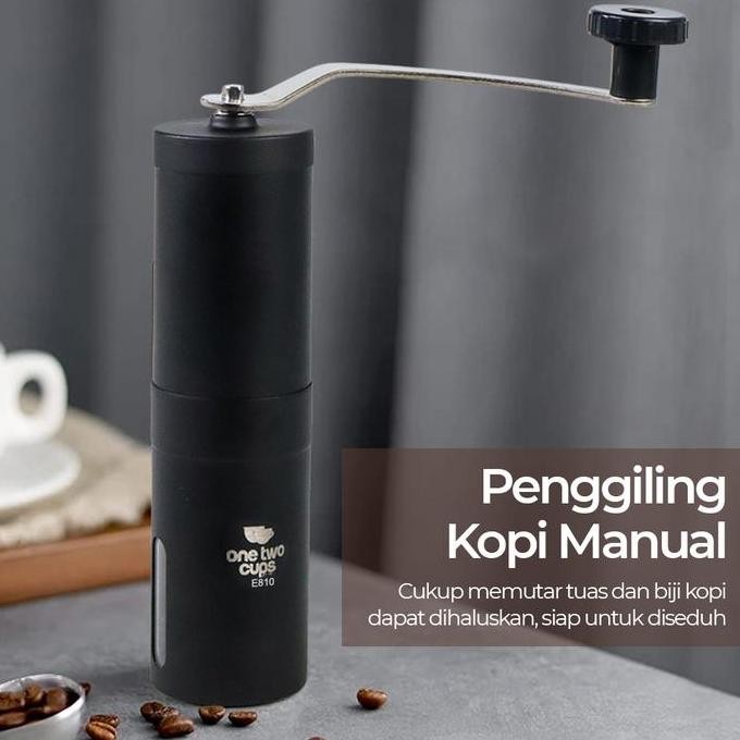 Alat Penggiling Kopi Manual Coffee Bean Grinder - E810 - Black P88