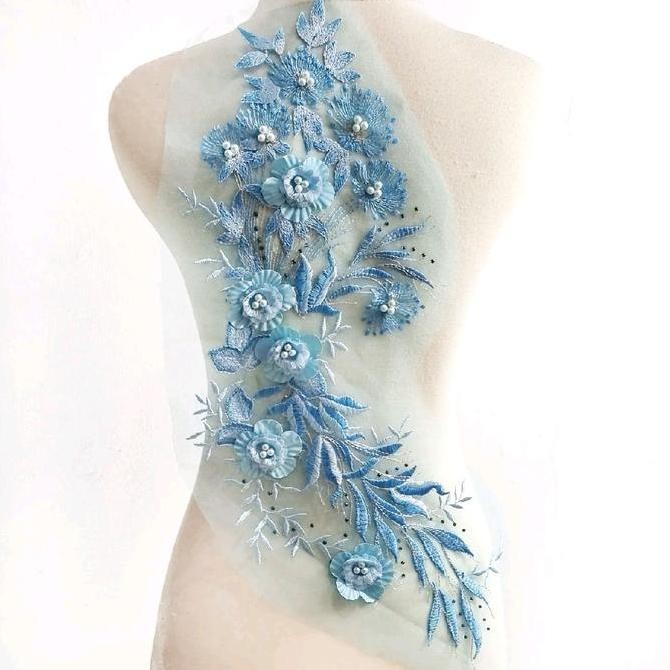 

;&;&;&;&] lace bordir bunga 3d design, aplikasi bordir