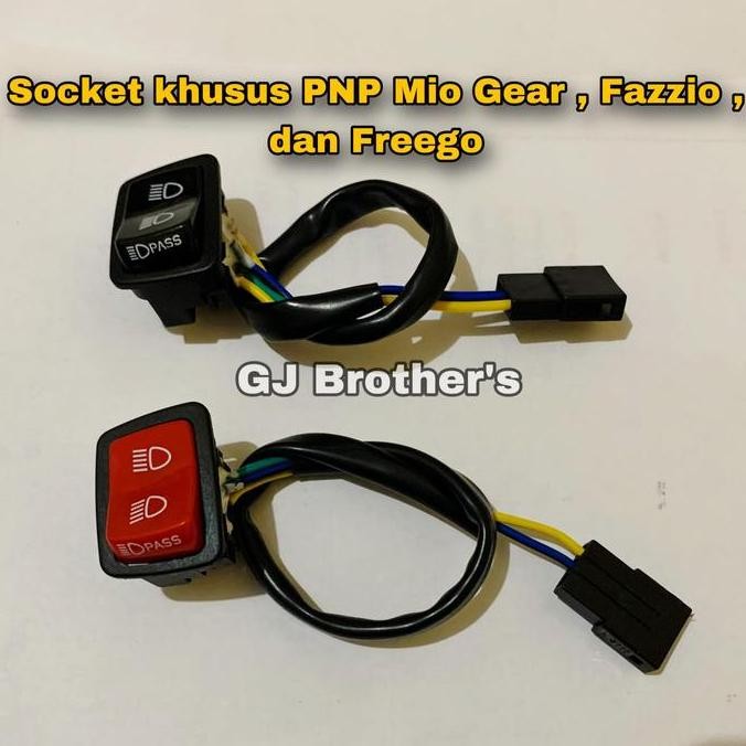 Tombol Pass Beam / PassBeam Aerox NVX Vietnam Custom Socket PNP Mio