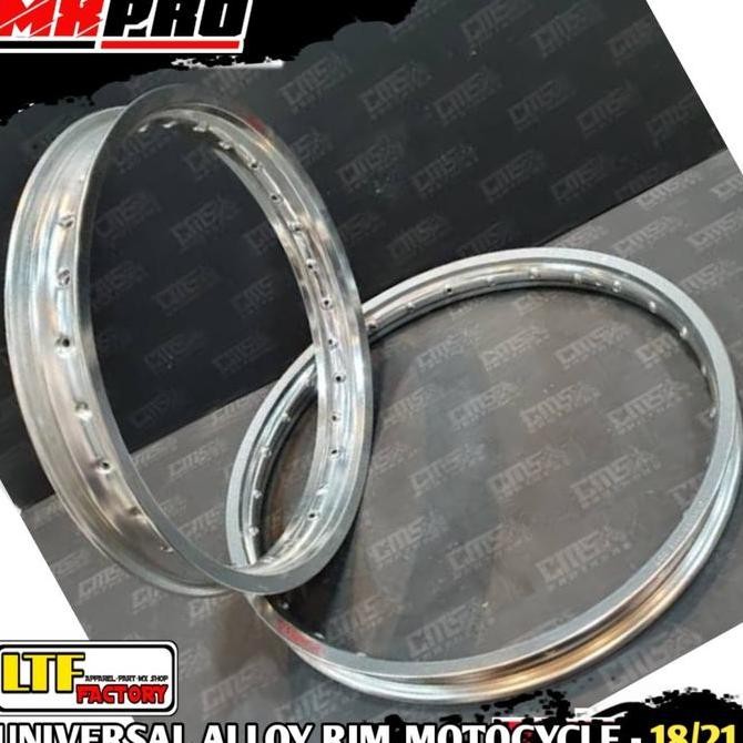 @@@@] MXPRO ALLOY RIM - Velg Alumunium Trail Motocross Original - Silver - 1.60-21 - 2.15-18 - 36 Ho